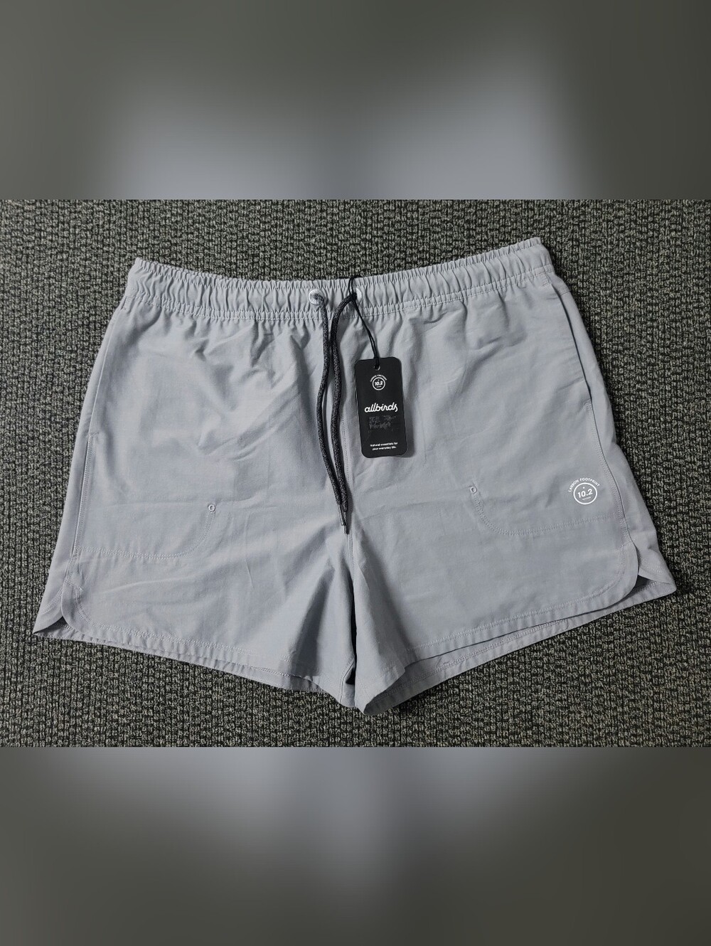 NEW Allbirds Natural Run Shorts Gray Merino Wool Blend Women's Medium 4" Inseams